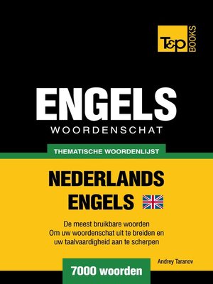 cover image of Thematische woordenschat Nederlands-Brits-Engels